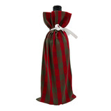 red and green palaka wine bag