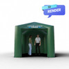 inflatable event tent render