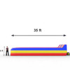 bungee run inflatable measurements