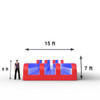 inflatable bungee run measurements