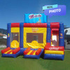 jump house with slide front