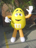 Custom inflatable mascot yellow M&M