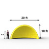 Inflatable Tent Molecular Acoustic Shell measurements