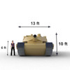 M1 Abrams  Inflatable Abrams  Tankdimensions front