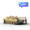 M1  Inflatable Abrams  Tank Render