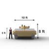 BMP-2 full size inflatable tank Blueprint - Front View