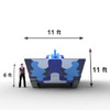 ZBD-5 Amphibious Inflatable inflatable dummy tank Blueprint - Front View