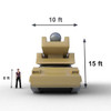 2K12 Kub (SA-6 Gainful) Missile Launcher Inflatable - Blueprint - Front View decoy military