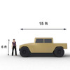 Inflatable Hummer realistic inflatable car Blueprint - Side View