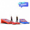 inflatable corn hole render