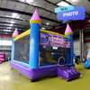 small bounce house with slide perspective