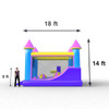 small bounce house with slide measurements