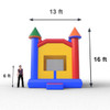 bouncing castle castle size