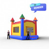 commercial bounce house render