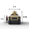 Blueprint of Oshkosh army inflatables Light Tactical Vehicle - Front View