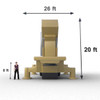 Blueprint of MIM-104 Iinflatable military  Patriot SAM System - Front View