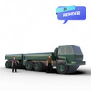 Oshkosh FMTV Cargo Inflatable Truck Reference Image - Rear View