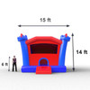 bouncy castles measurent