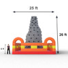 inflatable rock climbing size