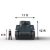 inflatable sherman tank for sale - Detailed Blueprint - Forn View
