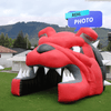 blow up tunnel Red inflatable bulldog tunnel