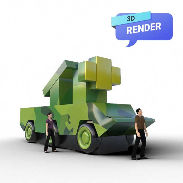 Inflatable 9K33 Osa (SA-8 Gecko) Vehicle