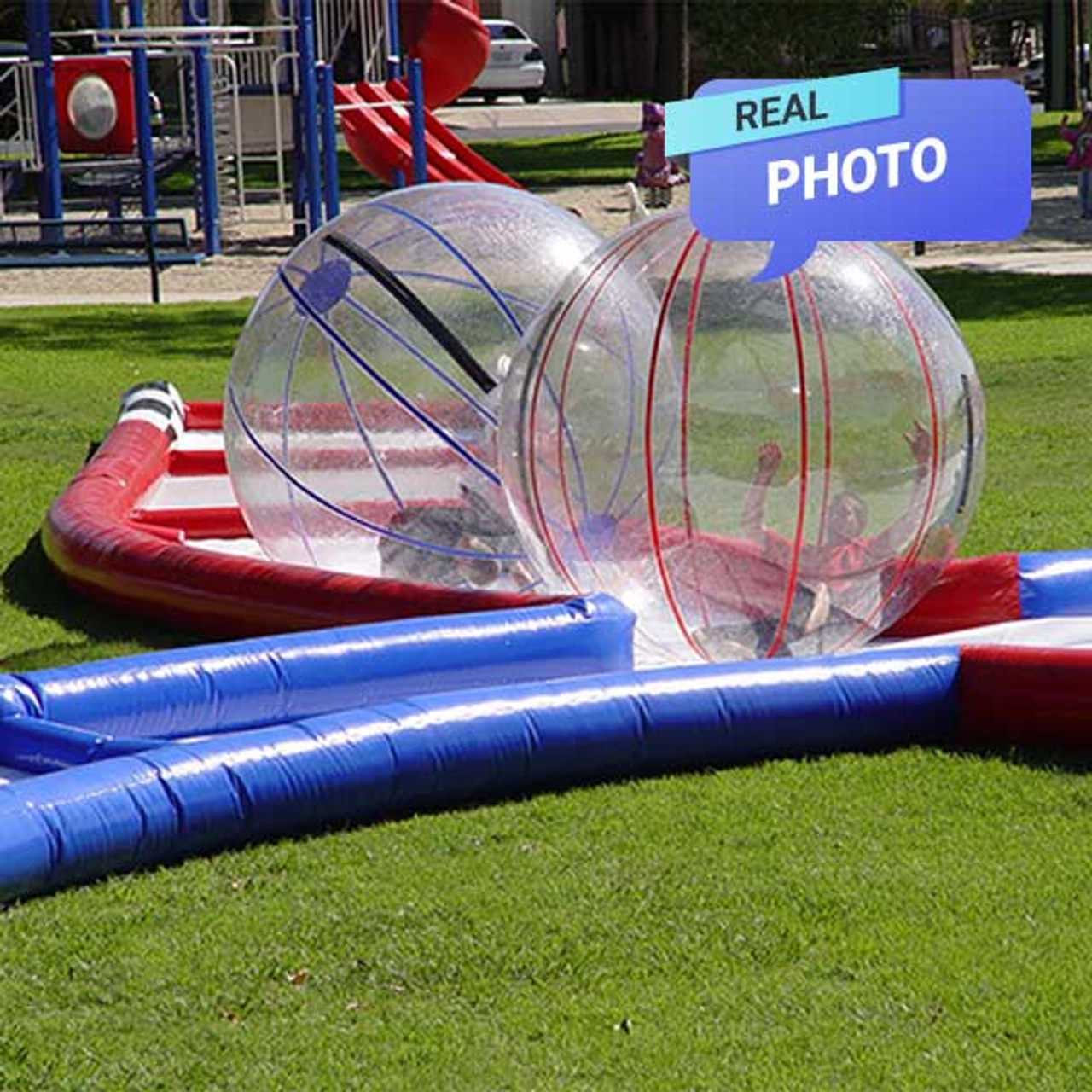 洋楽 University Of Hardballers C4 100′ Criss Cross Collision Course | Inflatable Zorb Ball