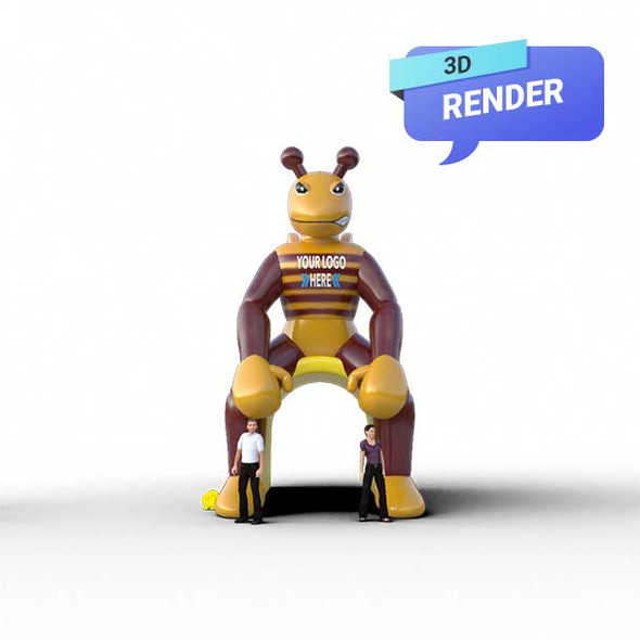 Inflatable team tunnels Character render