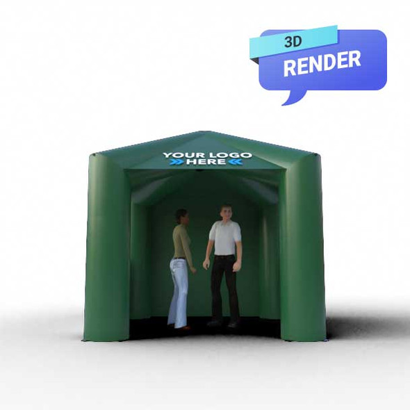 inflatable event tent render