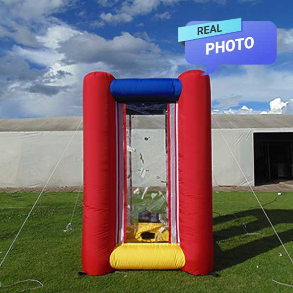 Inflatable Rectangular Raffle Booth red