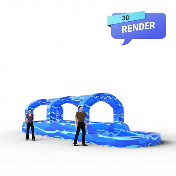 water slide blow up render