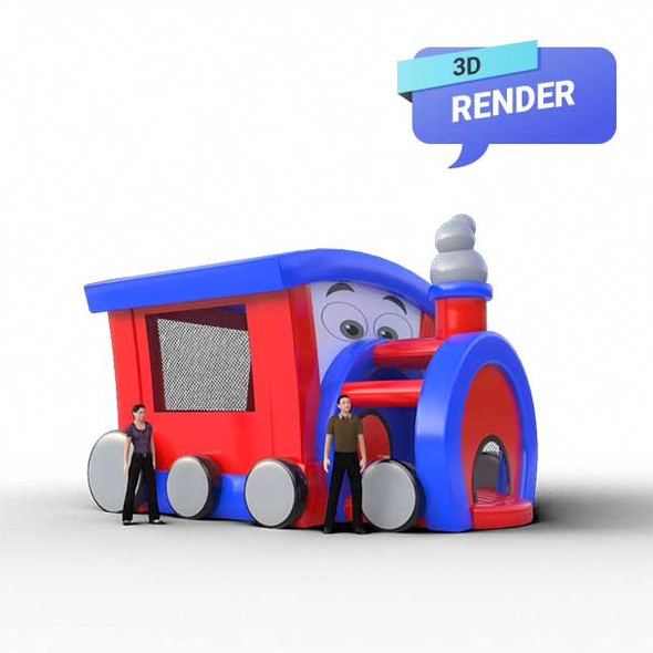 comercial bounce house render