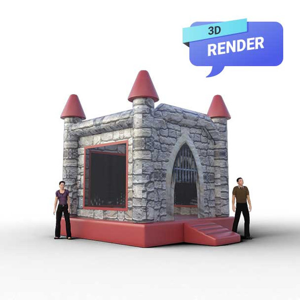 castle bounce house render