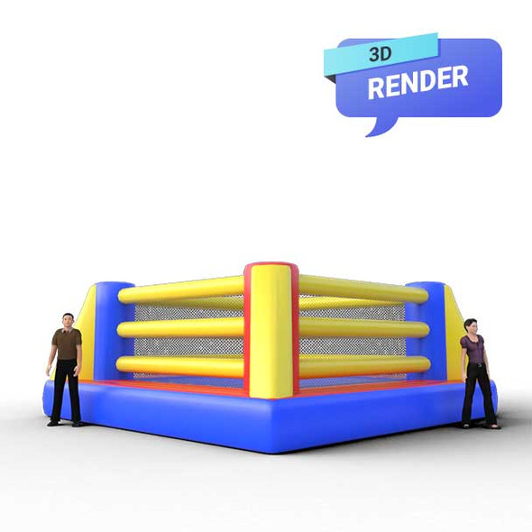 inflatable wrestling ring render