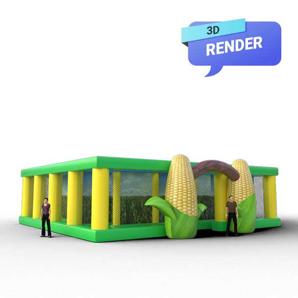 inflatable corn maze render