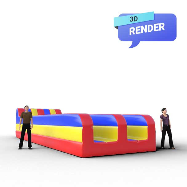 bungee run inflatable render
