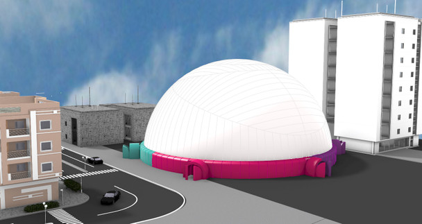 Inflatable Dome 140' Diameter render