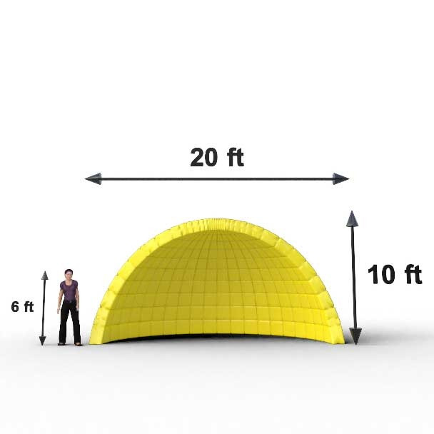 Inflatable Tent Molecular Acoustic Shell measurements