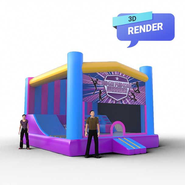 5 in 1 bounce house render