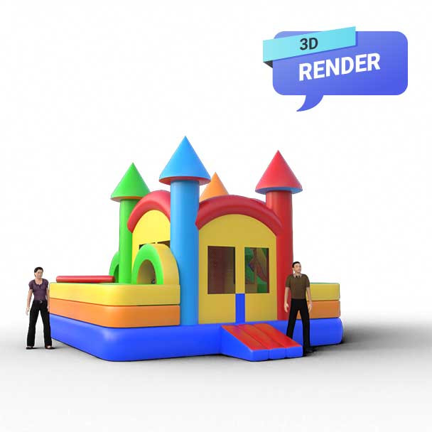 commercial bounce house packages render