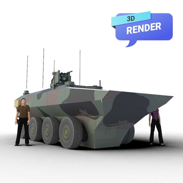 fake tank Inflatable Amphibious Combat Vehicle Reference Image