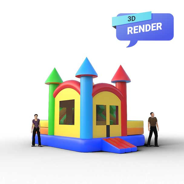 bounce house combo render