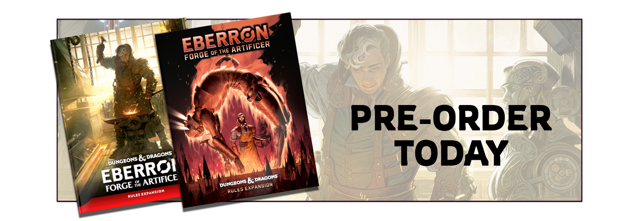 Eberron: Forge of the Artificer book for Dungeons & Dragons with two cover options