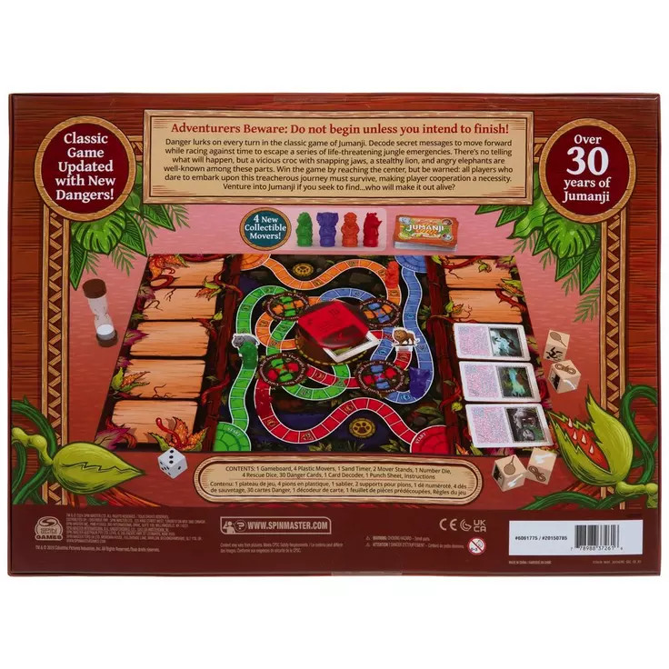 Gioco Da Tavolo Jumanji – Spin Master 2021 – Divertimento Per Famiglie E Bambini 5+