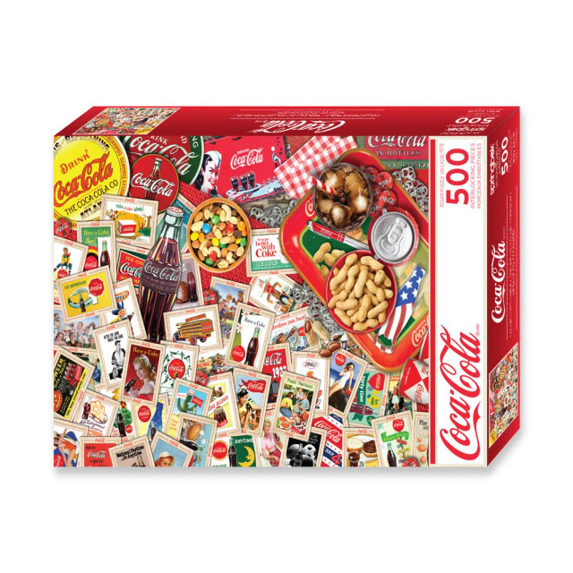 Coca-Cola Holiday 500 Piece Puzzle - Festive Family Jigsaw With Vintage Art