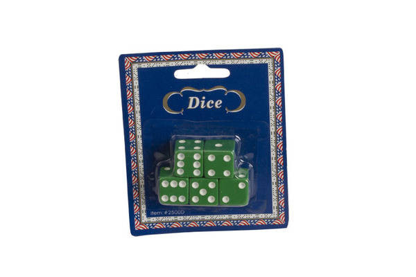 Green Dice, Pack of 5 (Sold Out Restock Notification Only) Board
