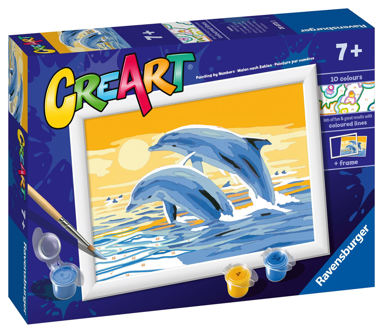 Delightful Dolphins—CreArt Paint by Numbers - Board Game Barrister
