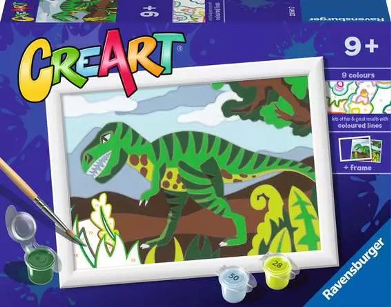 Roaming Dinosaur CreArt paint-by-numbers - Board Game Barrister