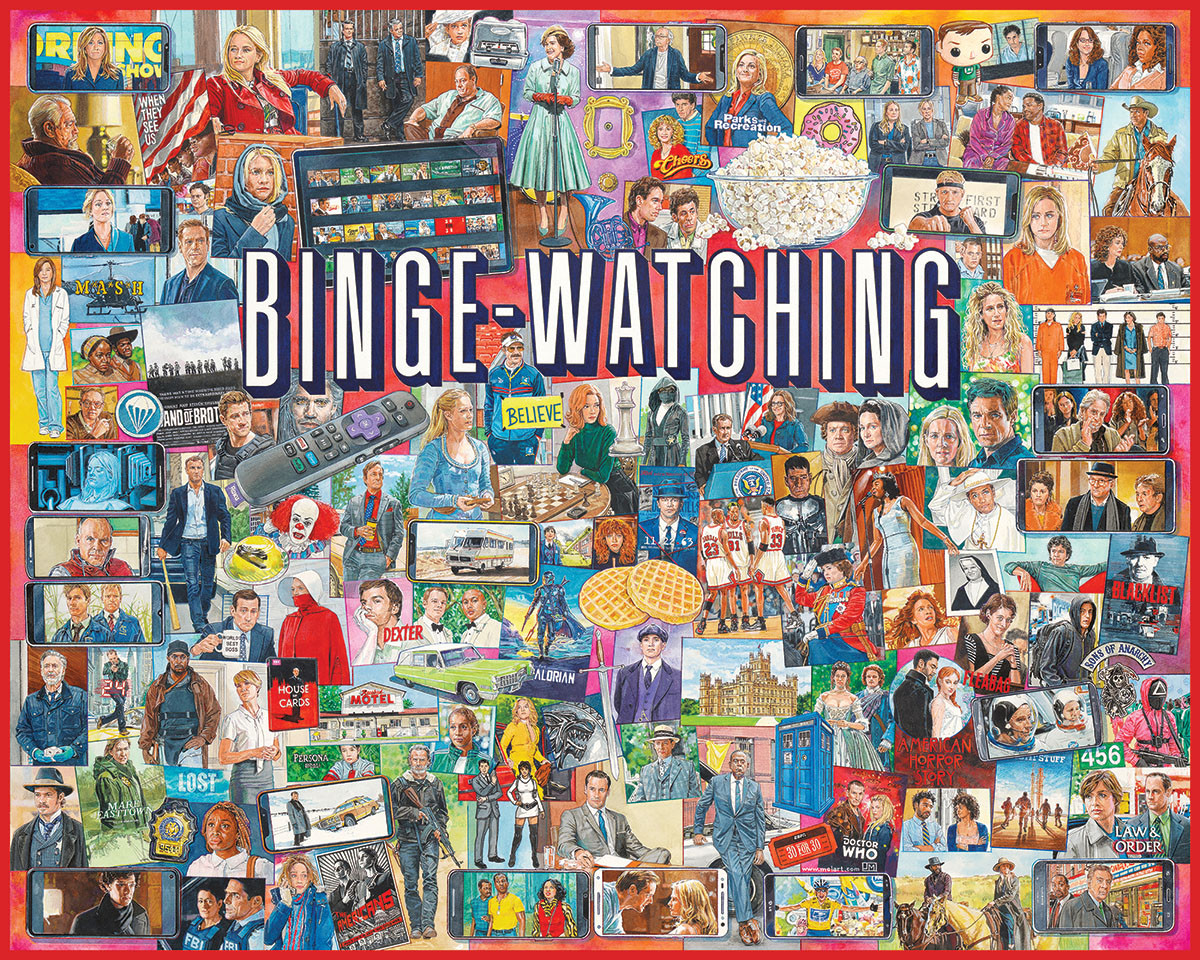 Collage Netflix Shows To Binge Watch Binge Watching 1000pc Board