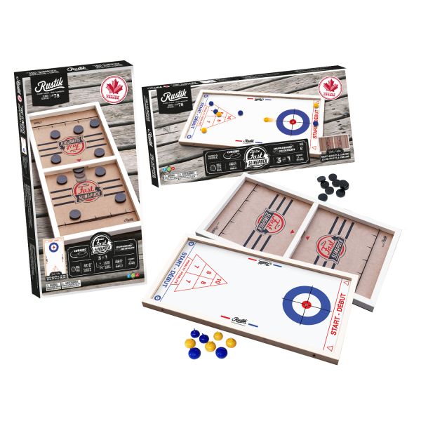 Sling Puck, Curling & Shuffleboard—3in1 Game Board Game Barrister